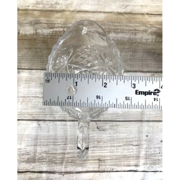 Vintage European Cut Crystal Creamer & Sugar Bowl Set Diamond & Fan Pattern - Picture 10 of 10